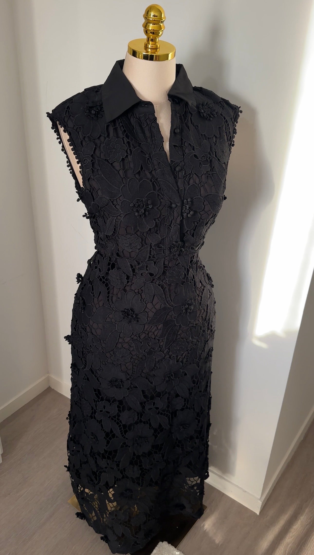 Robe longue dentelle