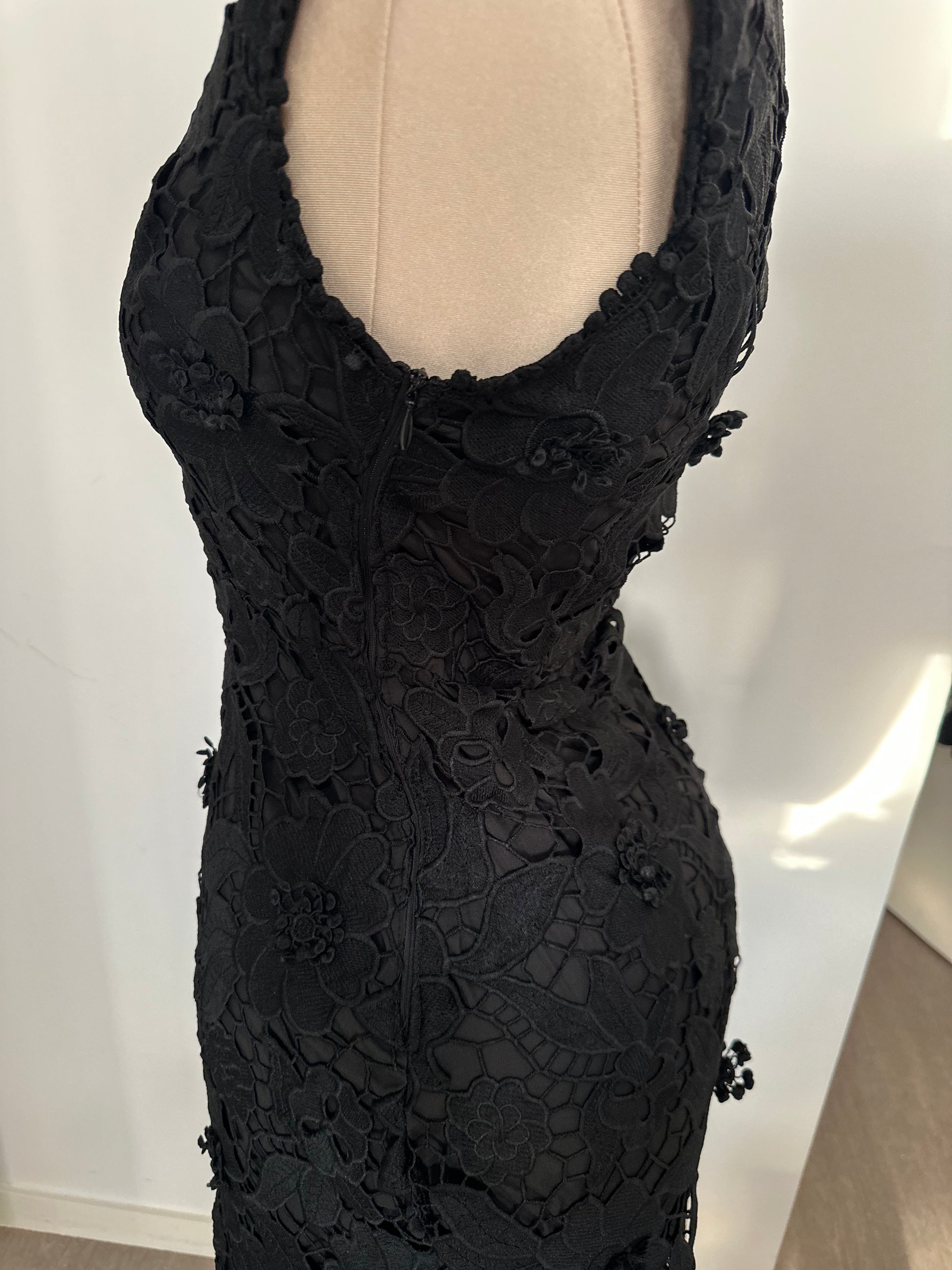 Robe longue dentelle