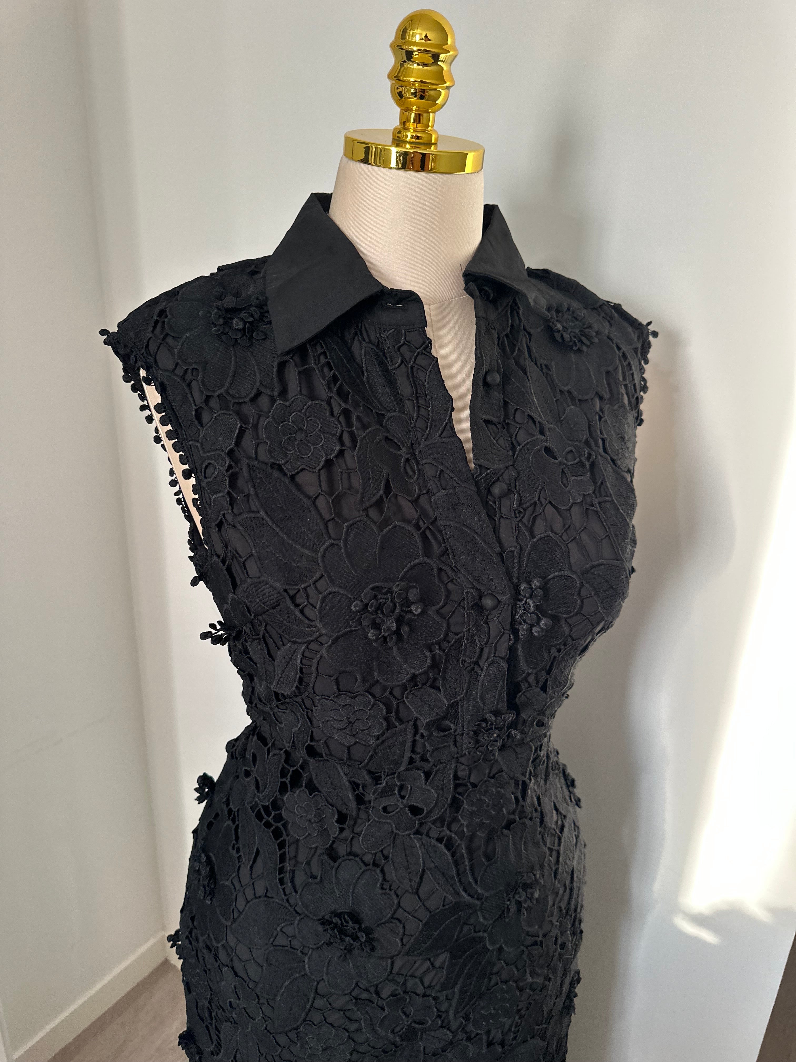 Robe longue dentelle