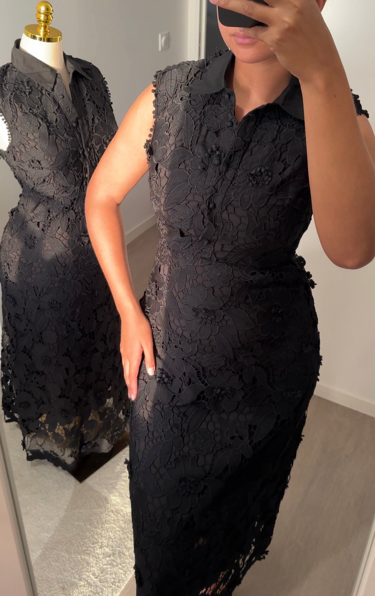 Robe longue dentelle
